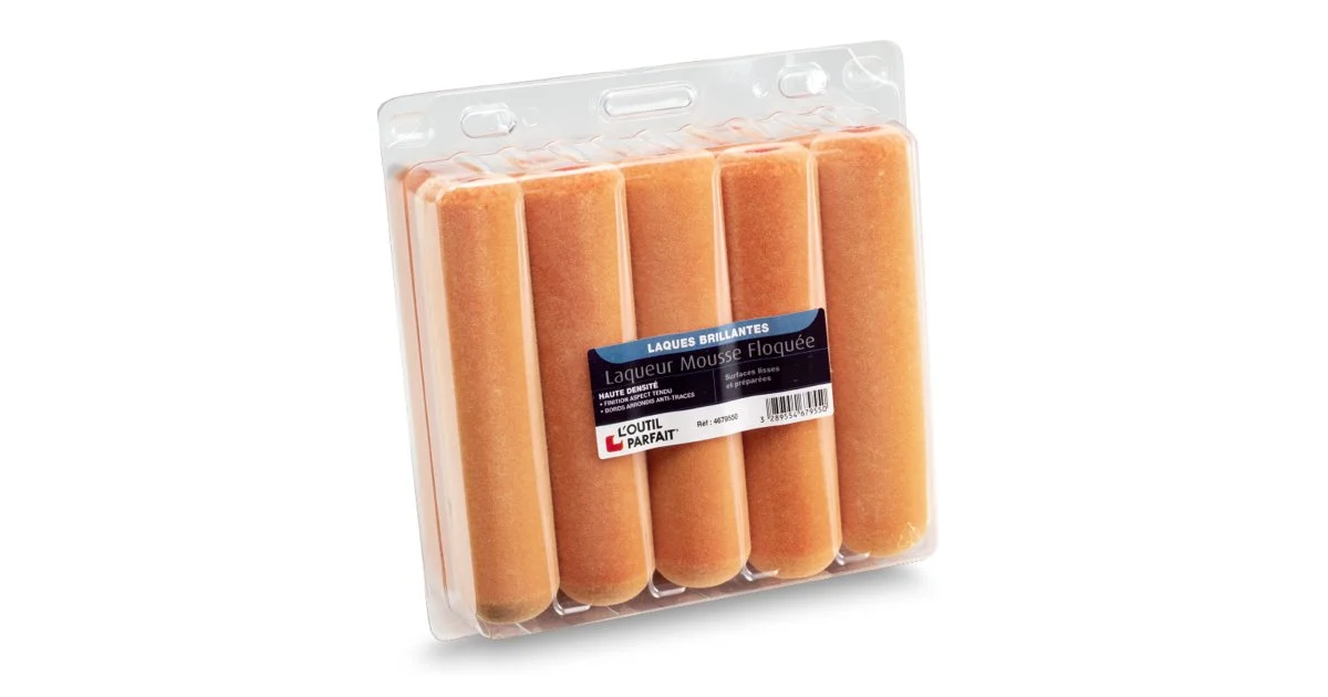 10 mini-rouleaux mousse floquée 110 mm L'OUTIL PARFAIT