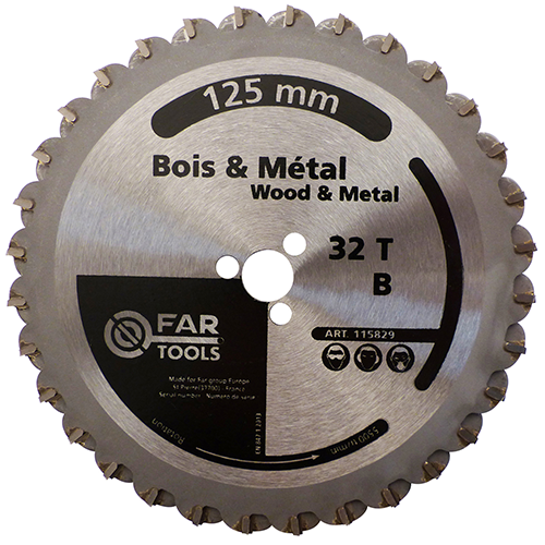 2 Lames bois/métal 125x22 mm 32 TPI