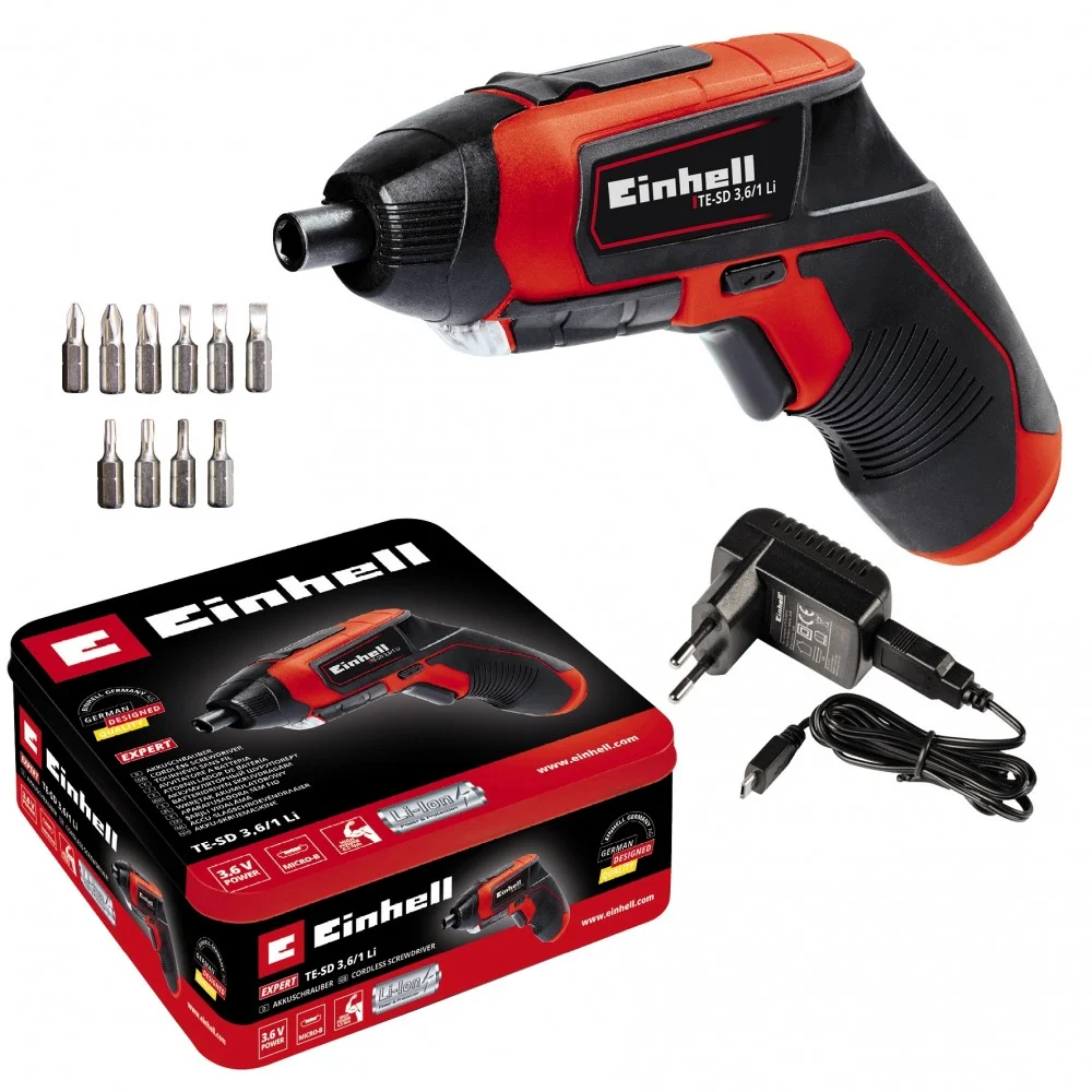 Visseuse sans fil TE-SD 3,6/1 Li - 3,6 volts - kit 10 emboutsEINHELL