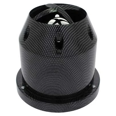 FILTRE A AIR UNIVERSEL AVEC 4 BAGUES CARBON LOOK - AIRCARB - RACESPORT