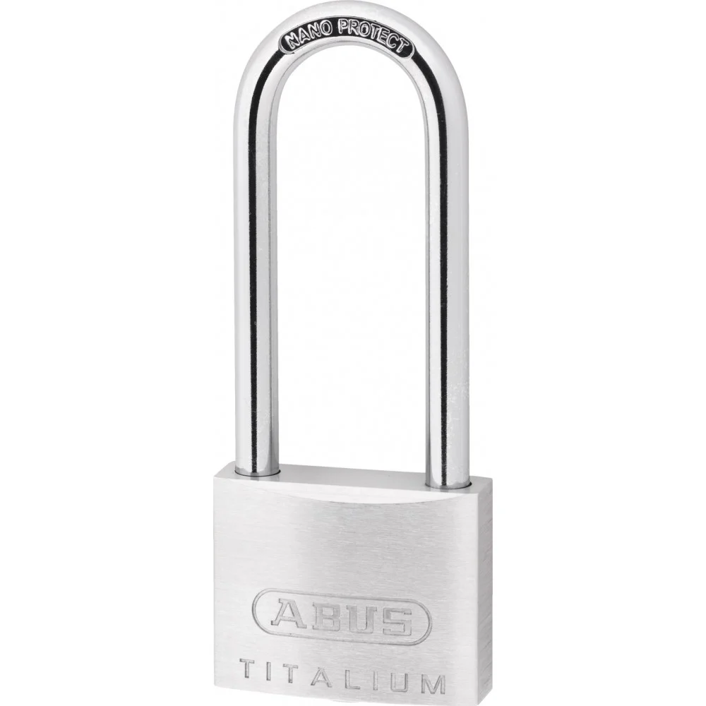 3 Cadenas à clé - anse longue fixe acier cémenté -TITALIUM™ -64TI/HBABUS