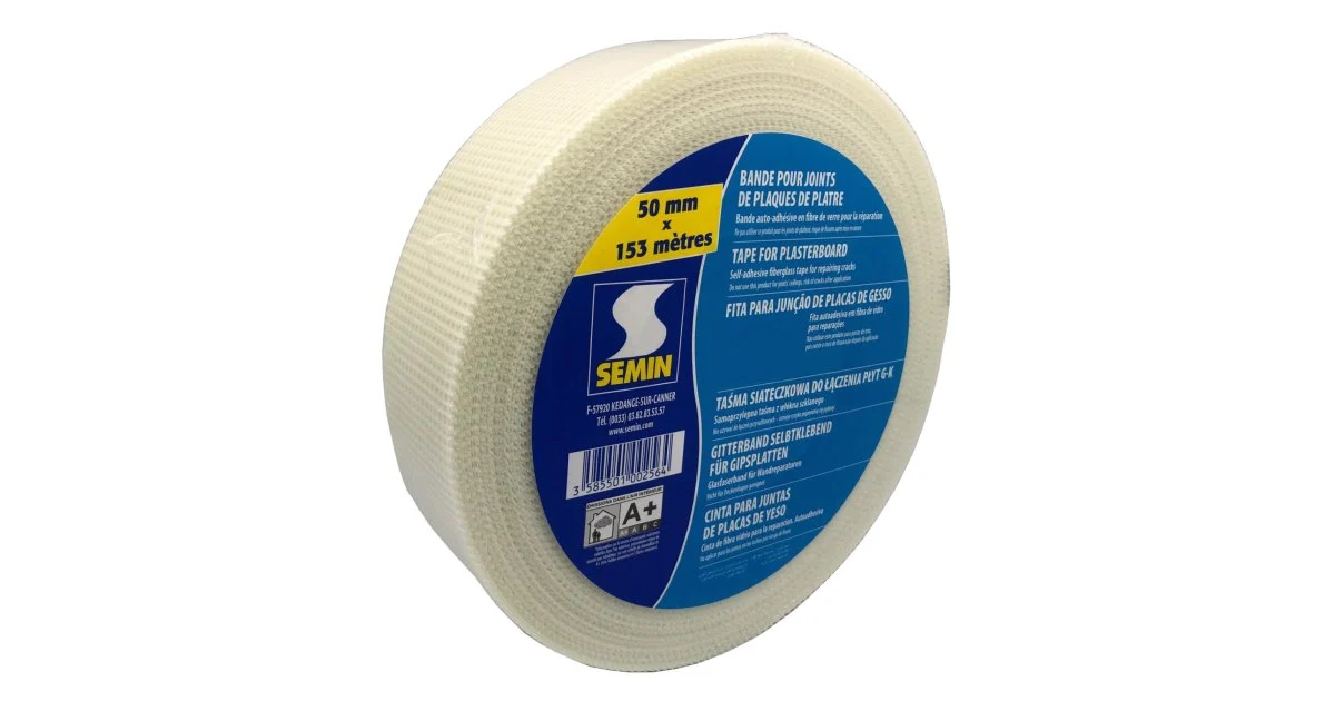 Bande grillagée adhésive, 50 mm x 153 ml - SEMIN