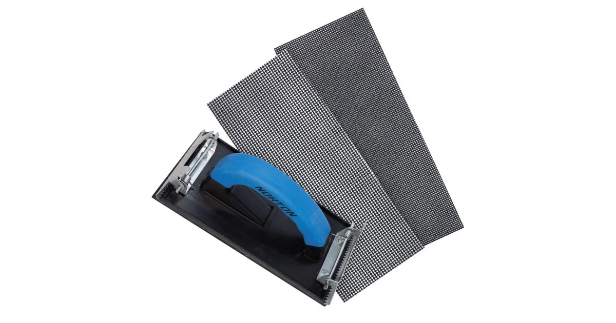 Kit cale à poncer plâtre et enduit avec 4 garnitures 93 x 230 mm - NORTON ABRASIVES