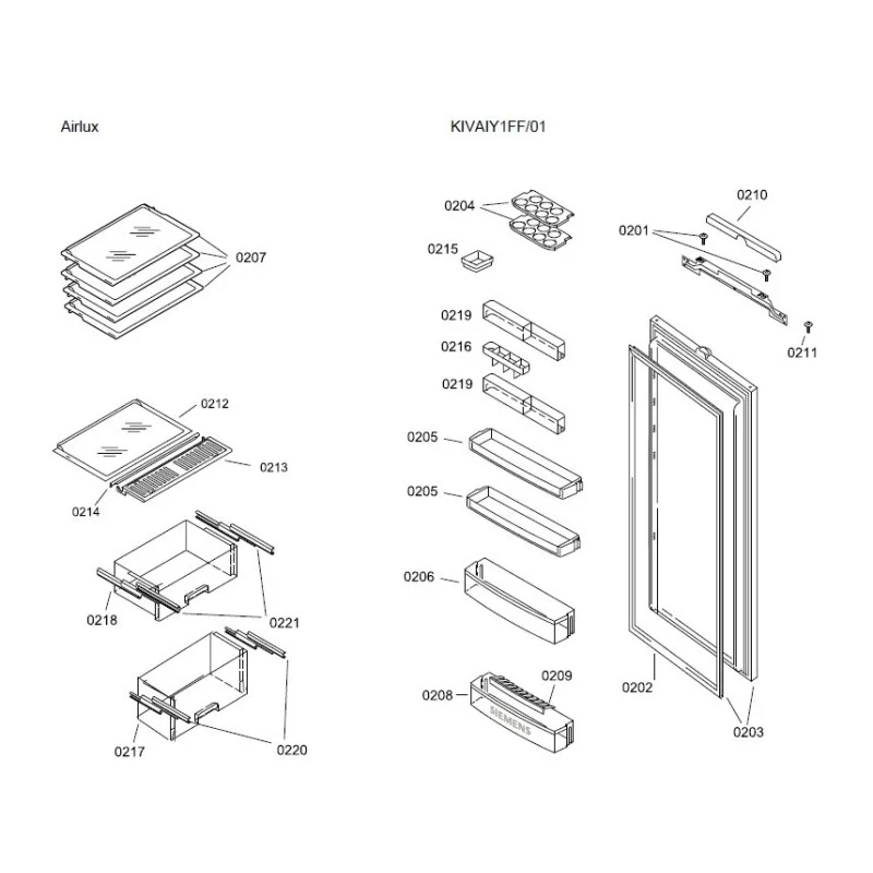 Balconnet pour réfrigérateur AIRLUX RMF30A