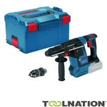 Bosch Bleu 061191000J GBH 18V-26 F Marteau sans fil avec batteries et chargeur en L-BOXX