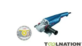 Bosch Bleu 06018C1301 GWS 22-230 J Meuleuse d'angle en coffret avec disque diamanté