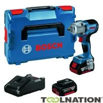 Bosch Bleu 06019K4103 GDS 18V-450 PC Batterie clé à chocs 2x 5.0 Ah et chargeur GAL 18V-40 en L-BOXX