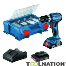 Bosch Bleu 06019K3306 GSB 18V-45 Marteau perforateur sans fil 2x 2.0 Ah et chargeur GAL 18V-20 en L-Case Pick&Click