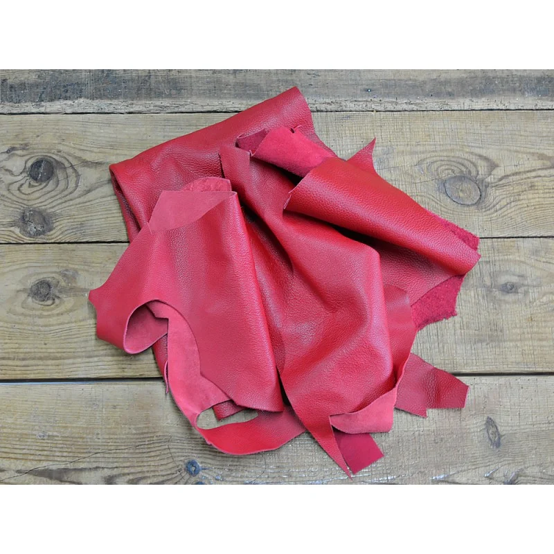 Chute de cuir de vache - Rouge