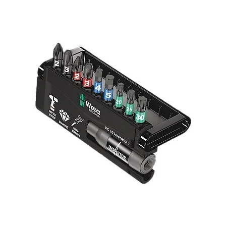 Coffret de 9 embouts + 1 porte-embouts Bit-Check 10 Impaktor 1 SB WERA