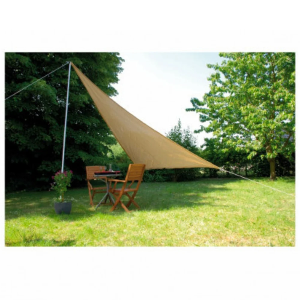 Voile d'ombrage triangle MIAMI beige - 300x300x360 cm + accessoiresConfortex