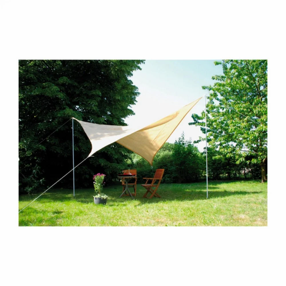 Voile d'ombrage carré FLORIDA Gris - 360x360cm + accessoiresConfortex