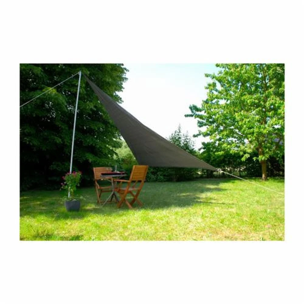 Voile d'ombrage triangle TAMPA gris - 360x360x360cm + accessoiresConfortex