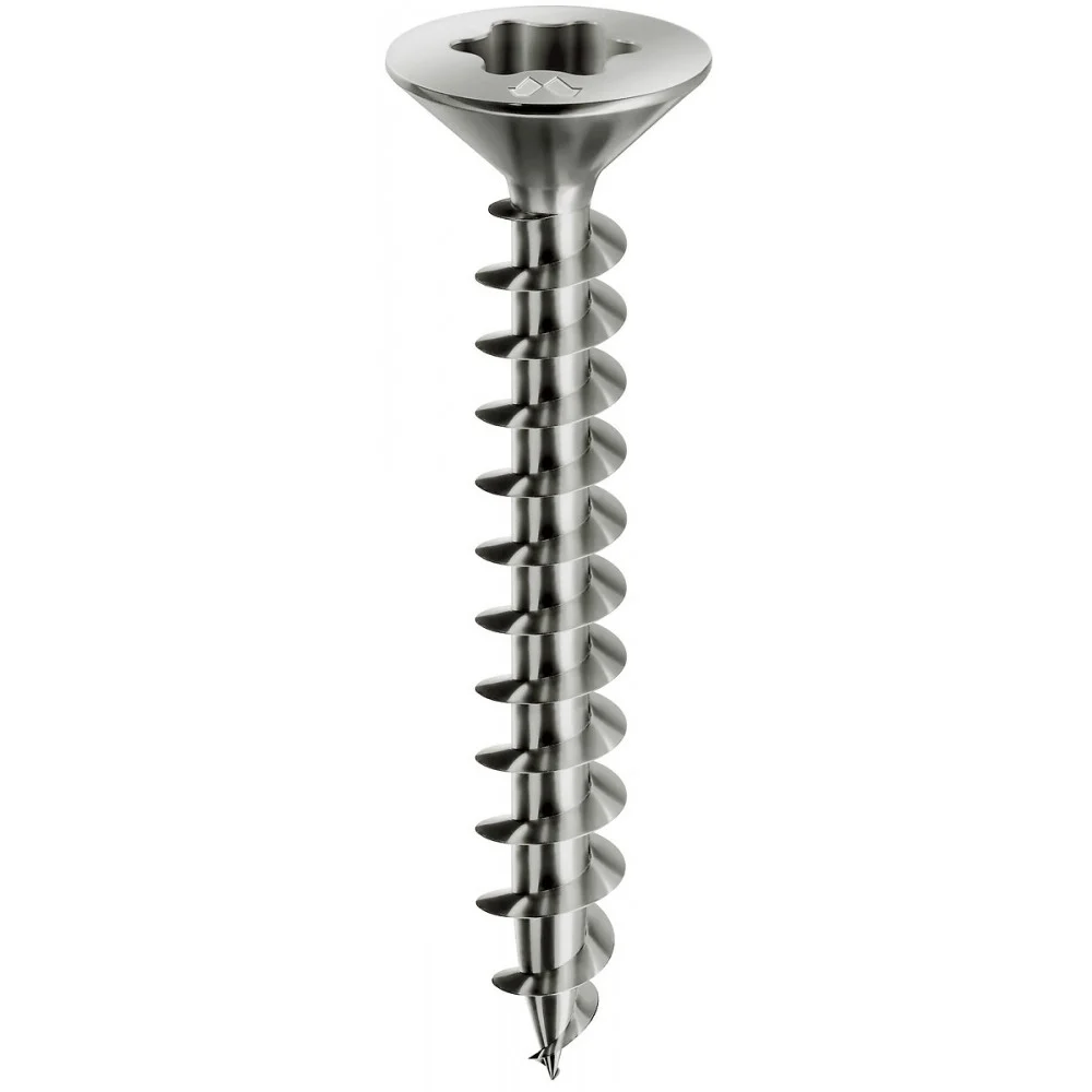 Vis à bois aggloméré filetage total PANELVIT CHROMITING - tête fraisée TorxMUSTAD
