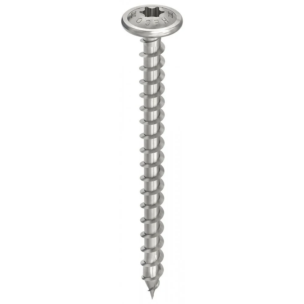 Vis bois inox A2 filetage total HECO TOPIX Plus - tête ronde TorxHECO
